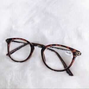Ira Brown Printed Pattern Oval Reading Glasses
